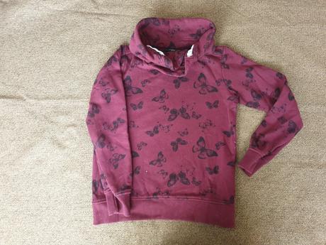 Divčí motýlí mikina se stojáčkem vel.140, 140