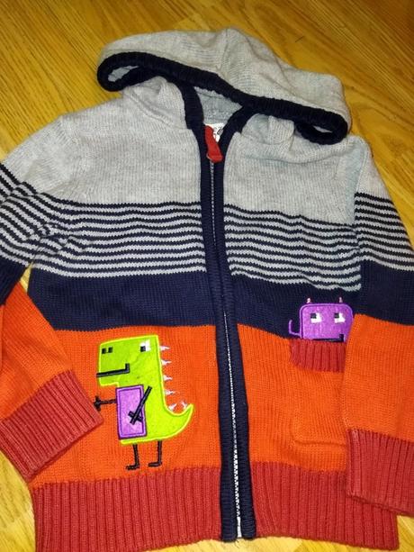 Svetr na zip s příšerou 92 bluezoo, bluezoo,92