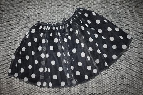 Tylová sukně hm s puntíkem, velikost 128, h&m,128
