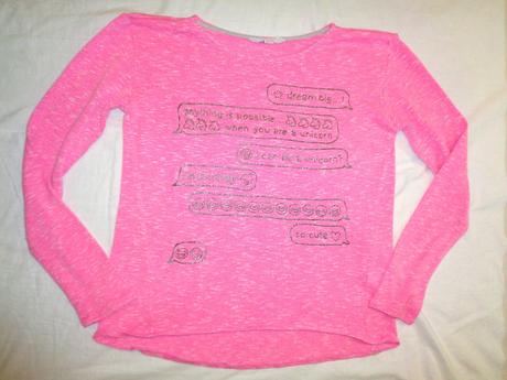 Příjemný volnější růžový svetr 170/176, h&m,170