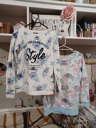 2krát kytičková mikina h&m a takko 158/164 - xs, h&m,164