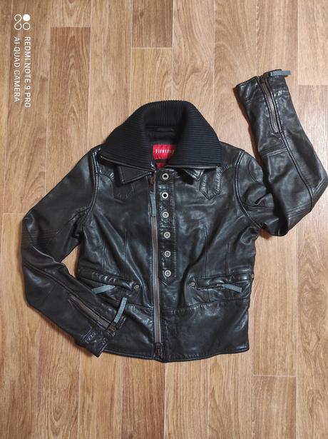 Kožená bunda jaro/podzim, s