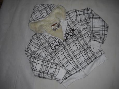 Mikina teplá s chlupem vel 140/146 bundomikina, 140 / 146