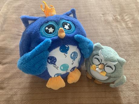 2 sovy plyšové, 