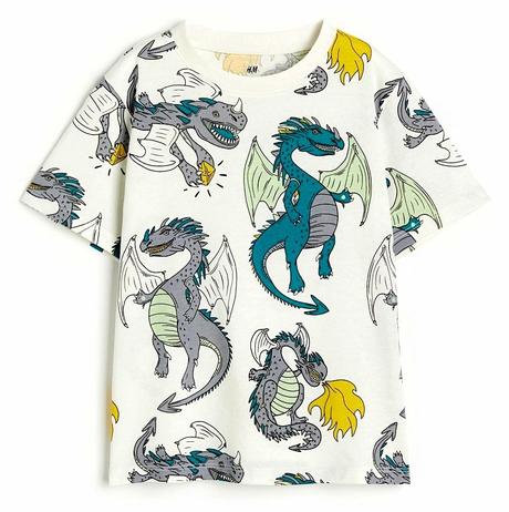 Dětské tričko s draky h&m bavlněné vel. 134/140, h&m,134 / 140