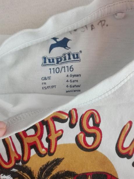 Tricko krátký rukáv 110/116,dinosaurus, lupilu,110