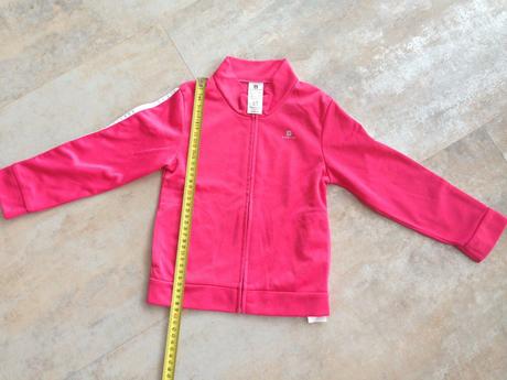 Fuchsiová sport funkční mikina domyos 104cm 3-4r, domyos,104