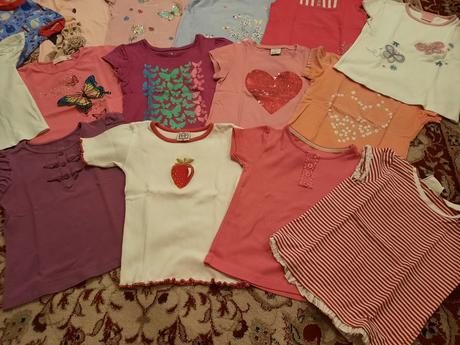 12x dívčí tričko, h&m,98