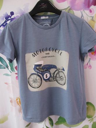 Krásné bavlněné chlapecké tričko, motorcycle, mango,140