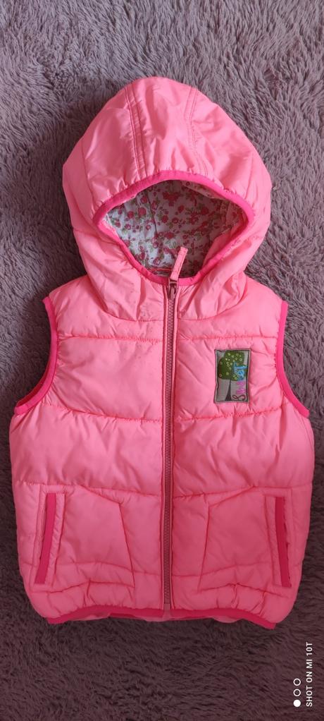 Neonová vesta + čepička, next,104