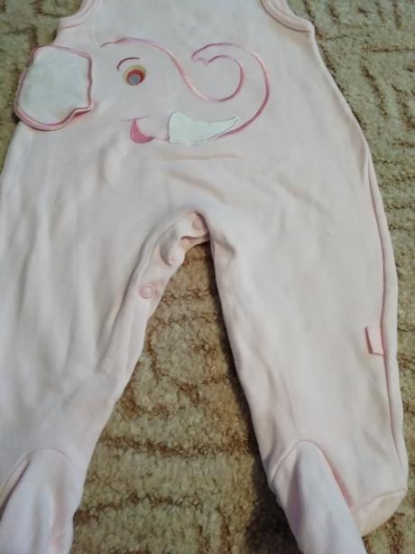 Překrásné dupačky se slonem-vel.56-62 top stav, 56