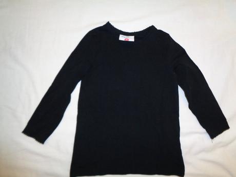 Černé bavlněné tričko s obháčkováním, topolino,98