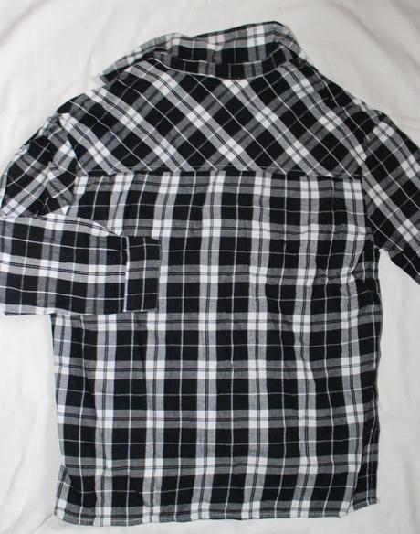 Po38. káro košile + kapsa s flitry 8 let, c&a,140