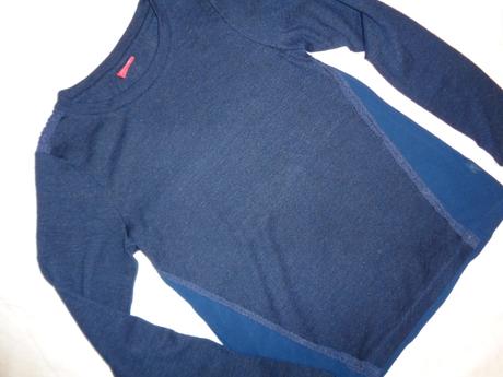 Luxusní modrý slabší svetr s krajkou - 13 let, 164