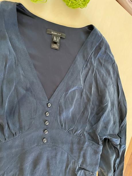 Temně modrá jako hedvábná halenka, vel l/xl, mang, mango,l