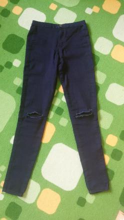 Pružné kalhoty vel 38, denim,38