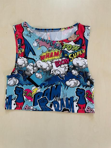 Comiks crop top, vel s-l, fb sister, m