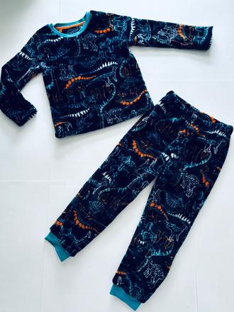 Ob/ pyžamo coral flece - v.5/6 let, nutmeg,116