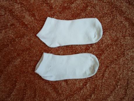 Bílé nízké kotníčkové ponožky, 27