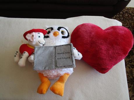 3x plyšák, včetně sovy, která povídá 3 české pohád, 