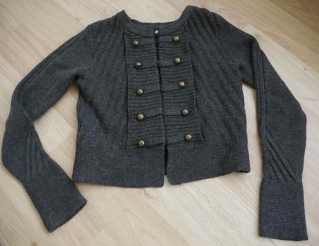 Svetrik kratky hnedy h&m vel.xs, h&m,xs