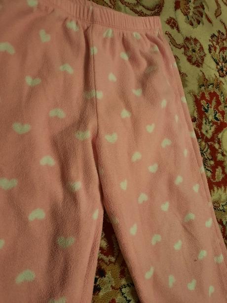 Fleecové tepláčky se srdíčky, george,98