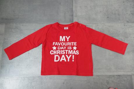 Vánoční tričko dlouhý rukáv f&f, 92