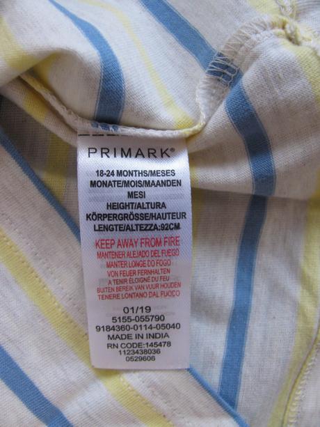 Krásné pruhované bavlněné tričko s koalou, primark,92