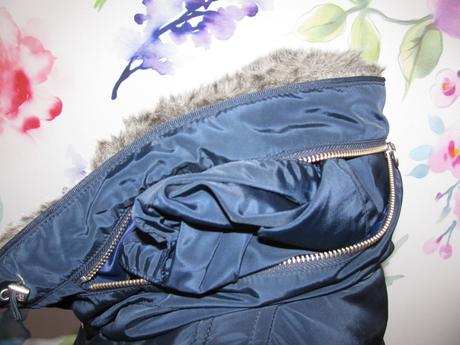 Dámská zimní prošívaná bunda s kožešinovým límcem, s.oliver,l