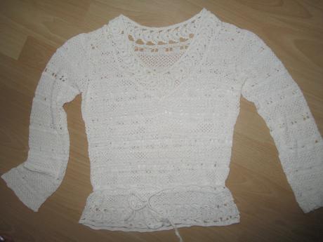 Háčkovaný svetřík, xs