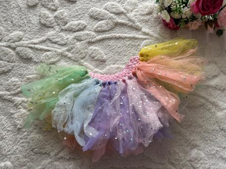 An26/ sukně tylová s flitri - v.cca 6/9 měs., 