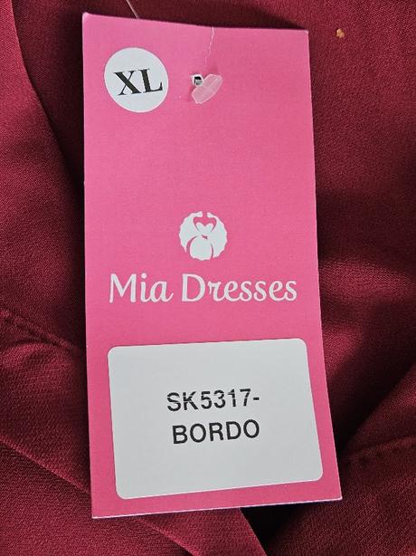 Bordové košilové midi šaty numoco, xl