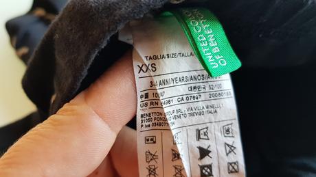 Dětské černé legíny s hvězdami benetton 2-4roky, benetton,98