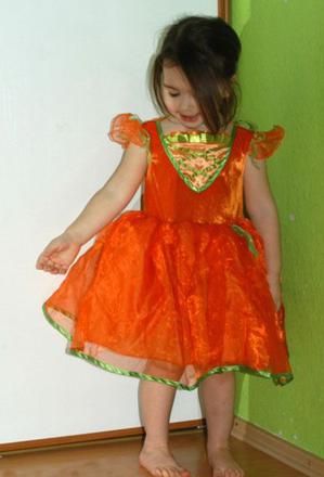 Karnevalové šaty dres na halloween dýňová víla, 