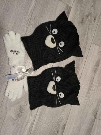 2x nová čepice a rukavice, terranova,128 / 134