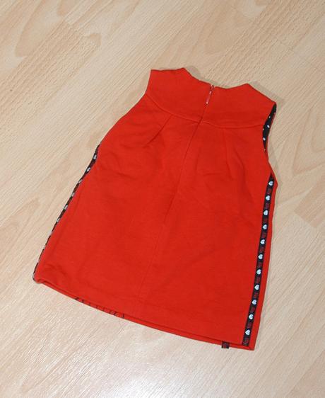 Červené nevšední teplejší šaty 0-3 měsíce, 62