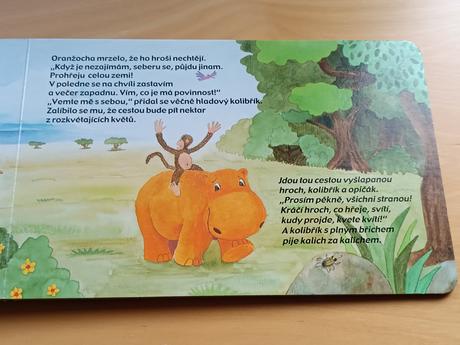 Leporelo pro děti sluneční hroch oranžoch, 