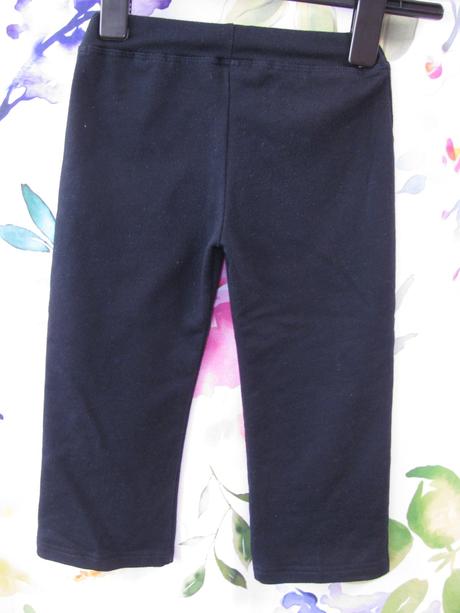 Legínové černé 7/8 tepláky, 116