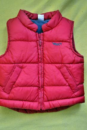 Teplá vesta next na 3-6 měs.s fleece, next,74
