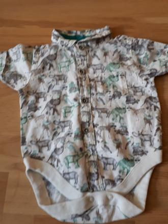 Bílé body se zvířátky vel. 62 next, next,62