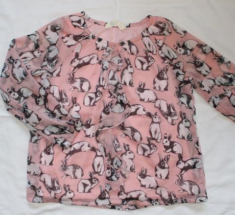 Am8. šifónová tunika s králíčky 6-7 let, h&m,116