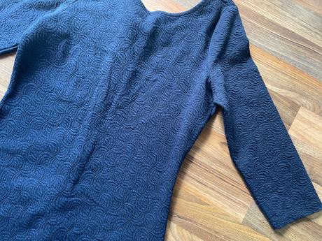 Modré šaty s plastickým vzorem, vel s, esprit, esprit,s