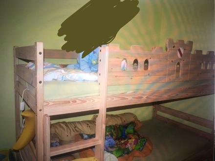 Patrová postel 90 x 200 cm masiv drevo, šířka (cm): 90,délka (cm): 200