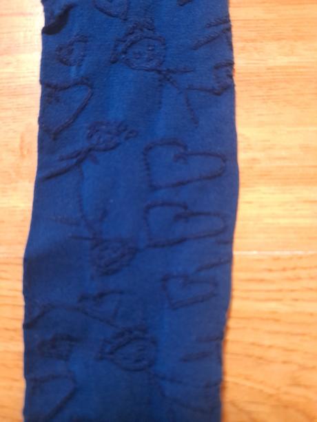 Modré silonkové punčochy se vzorem, vel. 92/98, 92