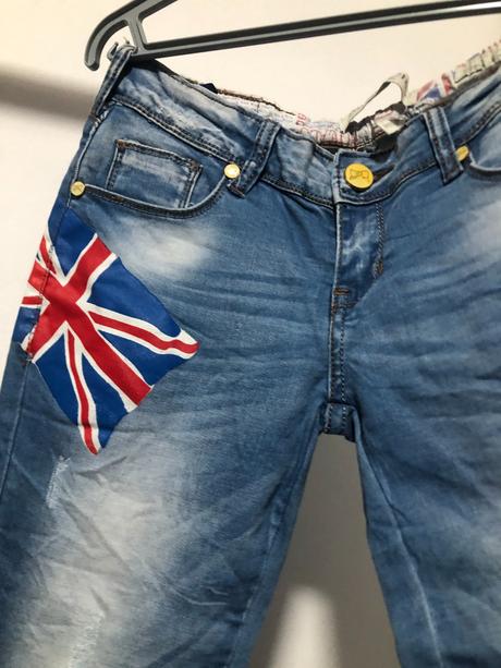 Modré krátké bokové rifle, s