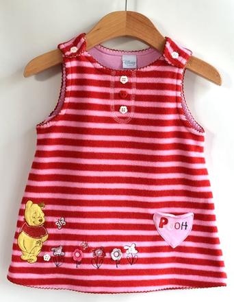 Šaty fleesové vel. 3 - 6m, disney,68