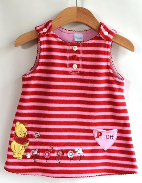 Šaty fleesové vel. 3 - 6m, disney,68