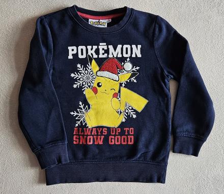 Dětská vánoční mikina, mikinka pokemon pikachu 122, 122