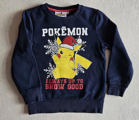 Dětská vánoční mikina, mikinka pokemon pikachu 122, 122