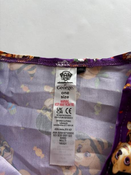 An20/ plášť halloween paw patrol - v.one size,